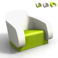 Moderne design lounge fauteuil voor buiten in polyethyleen bar restaurant Klimt Aanbieding