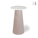 Moderne ronde hoge tafel voor buiten van polyethyleen Mikò 2.0 Aanbieding