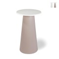 Moderne ronde hoge tafel voor buiten van polyethyleen Mikò 2.0 Aanbieding