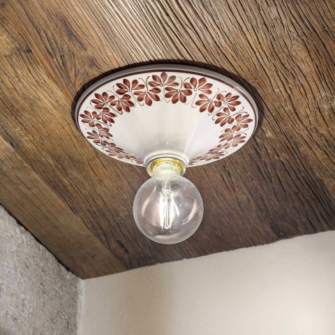 Klassiek design plafondlamp met handgeschilderd Trieste PL Aanbieding