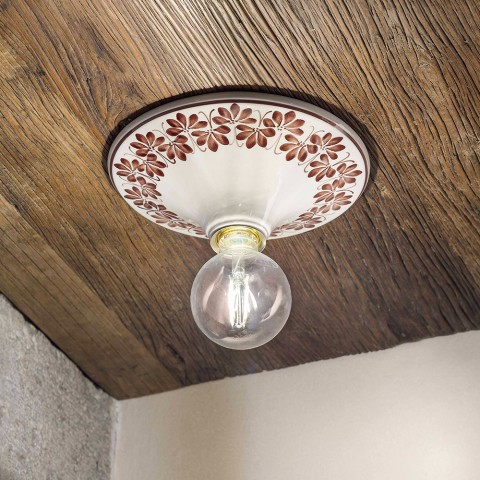 Klassieke design plafondlamp handgeschilderd Trieste PL Aanbieding