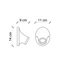 Minimalistische wandlamp keramiek vintage design AP1 