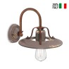 Industriële wandlamp in ijzer en keramiek Country AP Catalogus