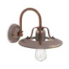 Industriële wandlamp in ijzer en keramiek Country AP Voorraad