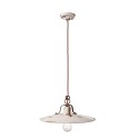 Industriële Vintage Hanglamp van IJzer en Keramiek Country SO 