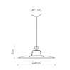 Industriële Vintage Hanglamp van IJzer en Keramiek Country SO 
