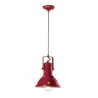 Hanglamp van ijzer en handbeschilderd keramiek, vintage industrieel ontwerp SO Aanbod