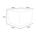 Modulaire vierkante poef met stof bekleding voor wachtkamer Traveller 