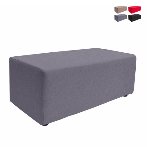 Rechthoekige poef wachtkamer modulair design gestoffeerd Traveller. Aanbieding