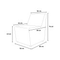 Modulaire design fauteuil Traveller voor wachtruimte 