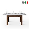 Moderne uitschuifbare tafel 90x120-180cm hout walnoot wit Bibi Mix NB Verkoop