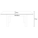 Moderne uitschuifbare tafel 90x120-180cm hout walnoot wit Bibi Mix NB Kortingen