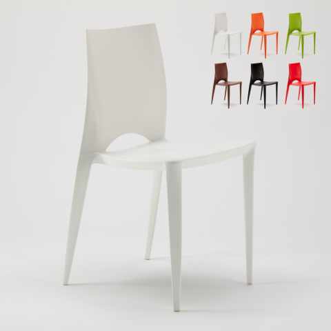 Set van 20 gekleurde stoelen Color in modern design Aanbieding