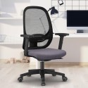 Ergonomische bureaustoel voor thuiswerken grijs met ademende netbespanning Easy G Aanbieding