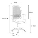 Ergonomische bureaustoel voor thuiswerken grijs met ademende netbespanning Easy G Korting