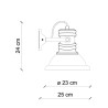 Wandlamp applique ijzer en keramiek vintage industriële design AP 