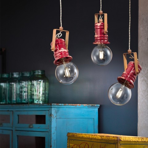 Industriële vintage design hanglamp van ijzer en keramiek Urban SO Aanbieding
