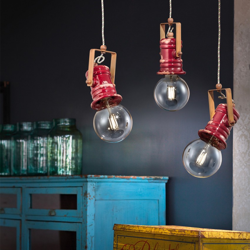 Industriële vintage design hanglamp van ijzer en keramiek Urban SO Aanbieding Industriële vintage design hanglamp van ijzer en keramiek Urban SO Aanbieding