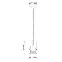 Industriële vintage design hanglamp van ijzer en keramiek Urban SO 