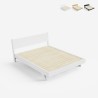 Modern design tweepersoonsbed 160x190 cm met lattenbodem en kussens Rust Keuze