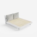 Modern design tweepersoonsbed 160x190 cm met lattenbodem en kussens Rust Karakteristieken