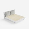 Modern design tweepersoonsbed 160x190 cm met lattenbodem en kussens Rust Karakteristieken