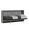 Grijs eenpersoons opklapbed 85x185 cm horizontaal lattenbodem Kando CM Aanbod