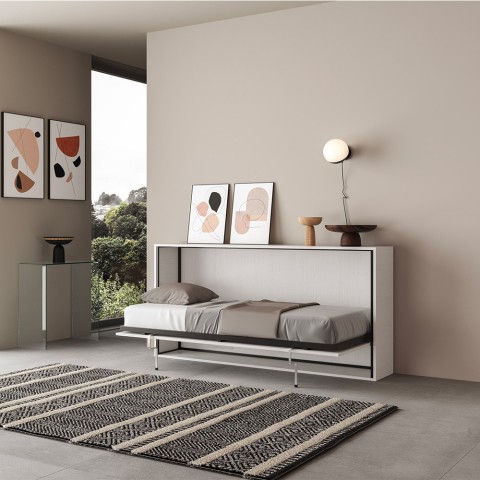 Horizontaal opklapbaar eenpersoonsbed met matras 85x185cm Kando MBF Aanbieding