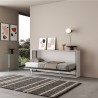 Horizontaal opklapbaar eenpersoonsbed met matras 85x185cm Kando MBF Aanbieding