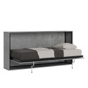 Grijs horizontaal opklapbed met matras 85x185cm Kando MCM Aanbod