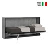 Grijs horizontaal opklapbed met matras 85x185cm Kando MCM Verkoop