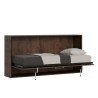 Horizontaal opklapbed met matras 85x185cm walnoothout Kando MNC Aanbod