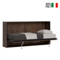 Horizontaal opklapbed met matras 85x185cm walnoothout Kando MNC Verkoop