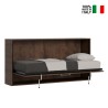 Horizontaal opklapbed met matras 85x185cm walnoothout Kando MNC Verkoop