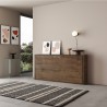 Horizontaal opklapbed met matras 85x185cm walnoothout Kando MNC Catalogus