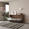 Horizontaal opklapbed met matras 85x185cm walnoothout Kando MNC Aanbieding