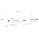 Horizontaal opklapbed met matras 85x185cm walnoothout Kando MNC Voorraad