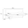 Horizontaal opklapbed met matras 85x185cm walnoothout Kando MNC Voorraad