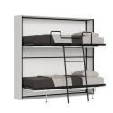 Horizontaal uitklapbaar stapelbed wit 85x185cm Kando 2BF Aanbod