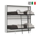 Horizontaal uitklapbaar stapelbed wit 85x185cm Kando 2BF Verkoop