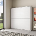 Horizontaal uitklapbaar stapelbed wit 85x185cm Kando 2BF Model