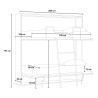 Horizontaal uitklapbaar stapelbed wit 85x185cm Kando 2BF Prijs