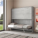 Horizontaal inklapbaar grijs stapelbed 85x185cm Kando 2CM Afmetingen