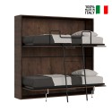 Horizontaal opklapbed stapelbed 85x185cm walnoothout Kando 2NC Verkoop