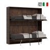 Horizontaal opklapbed stapelbed 85x185cm walnoothout Kando 2NC Verkoop