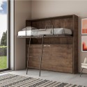 Horizontaal opklapbed stapelbed 85x185cm walnoothout Kando 2NC Karakteristieken