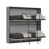 Inklapbaar stapelbed met matras 85x185cm grijs Kando 2MCM Aanbod