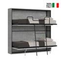 Inklapbaar stapelbed met matras 85x185cm grijs Kando 2MCM Verkoop