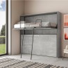 Inklapbaar stapelbed met matras 85x185cm grijs Kando 2MCM Afmetingen