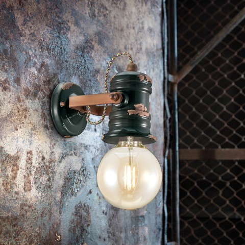 Industriële wandlamp vintage handgeschilderd Urban AP2 Aanbieding